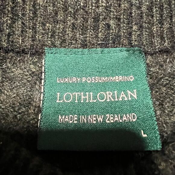 Lothlorian Sweater Mens Large Green Merino Wool Possum New Zealand - Picture 5 of 7